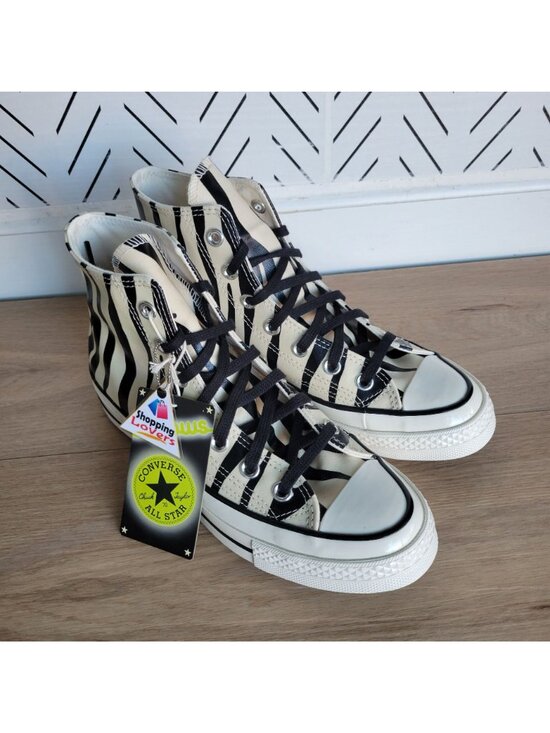 ⭐Converse Chuck 70 Hi Sz 7 Men\'s Shoes Zebra Print Canvas Glow Sneakers A15032C⭐ main image 10